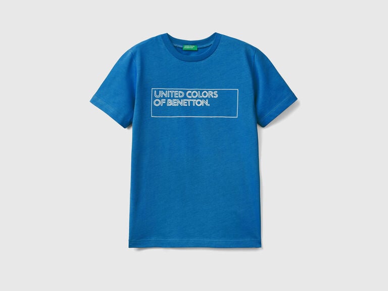 (image for) benetton shopping online T-shirt 100% cotone con logo Prezzi - Click Image to Close